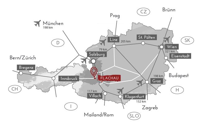 Österreich Karte Flachau